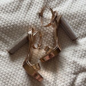 ASOS Gold and Silver Block Heels